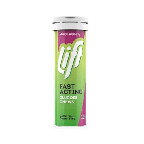 Lift Glucose Chewable Tablets Raspberry Flavour Tube 1