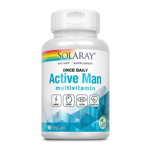 Solaray Once Daily Active Men Multivitamin-90 Capsules 1