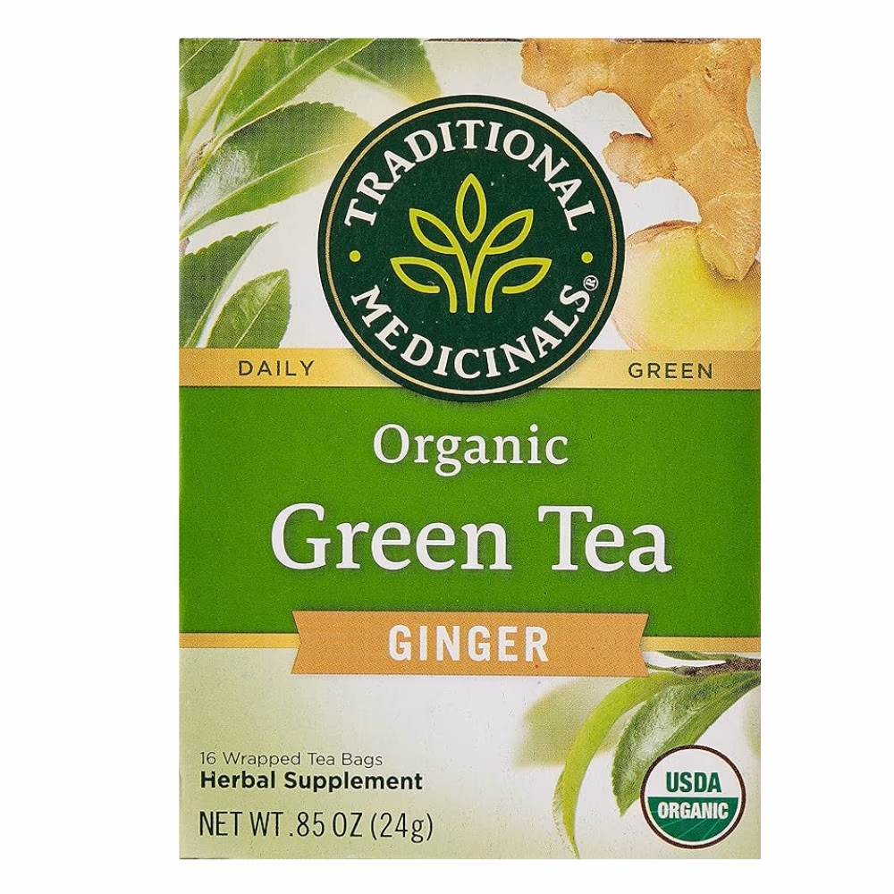 Traditional Organic Green Tea Ginger Tea Bags 16s  1
