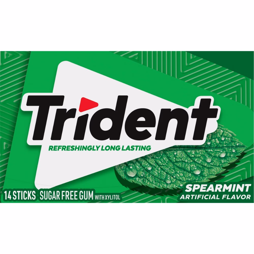 Trident Chewing Gum Spearmint 14s