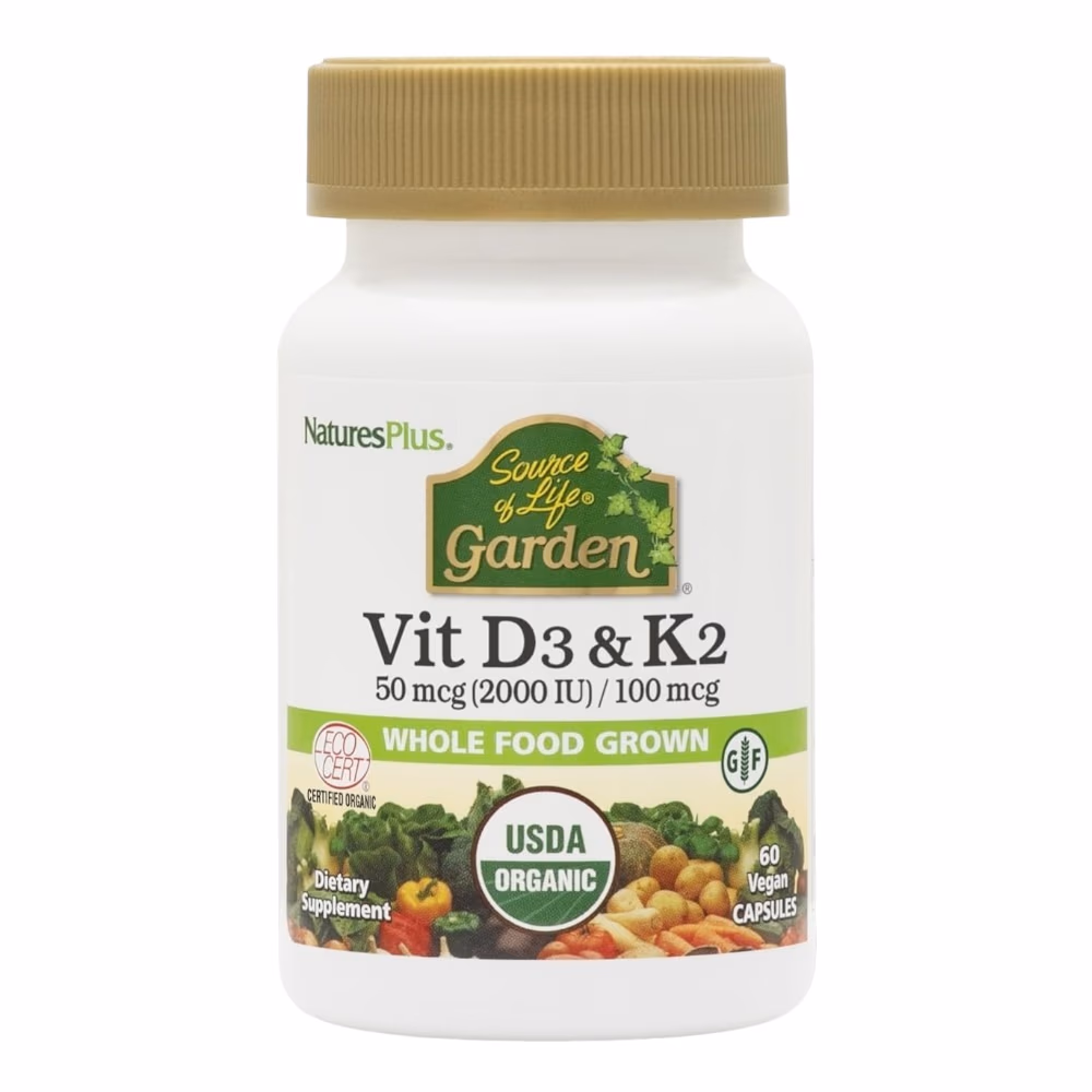 Nature Plus Vitamin D3 and Vitamin K2 60 Capsules 1
