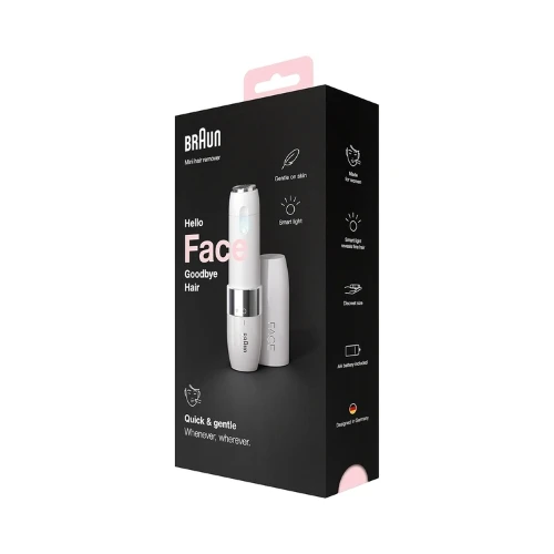 Braun FS1000, Face Mini Hair Remover with Smart Light, White 1