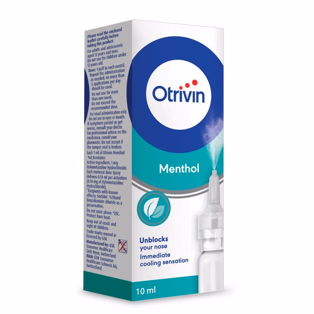 Otrivin Nasal Spray Adult Menthol 10ml 1