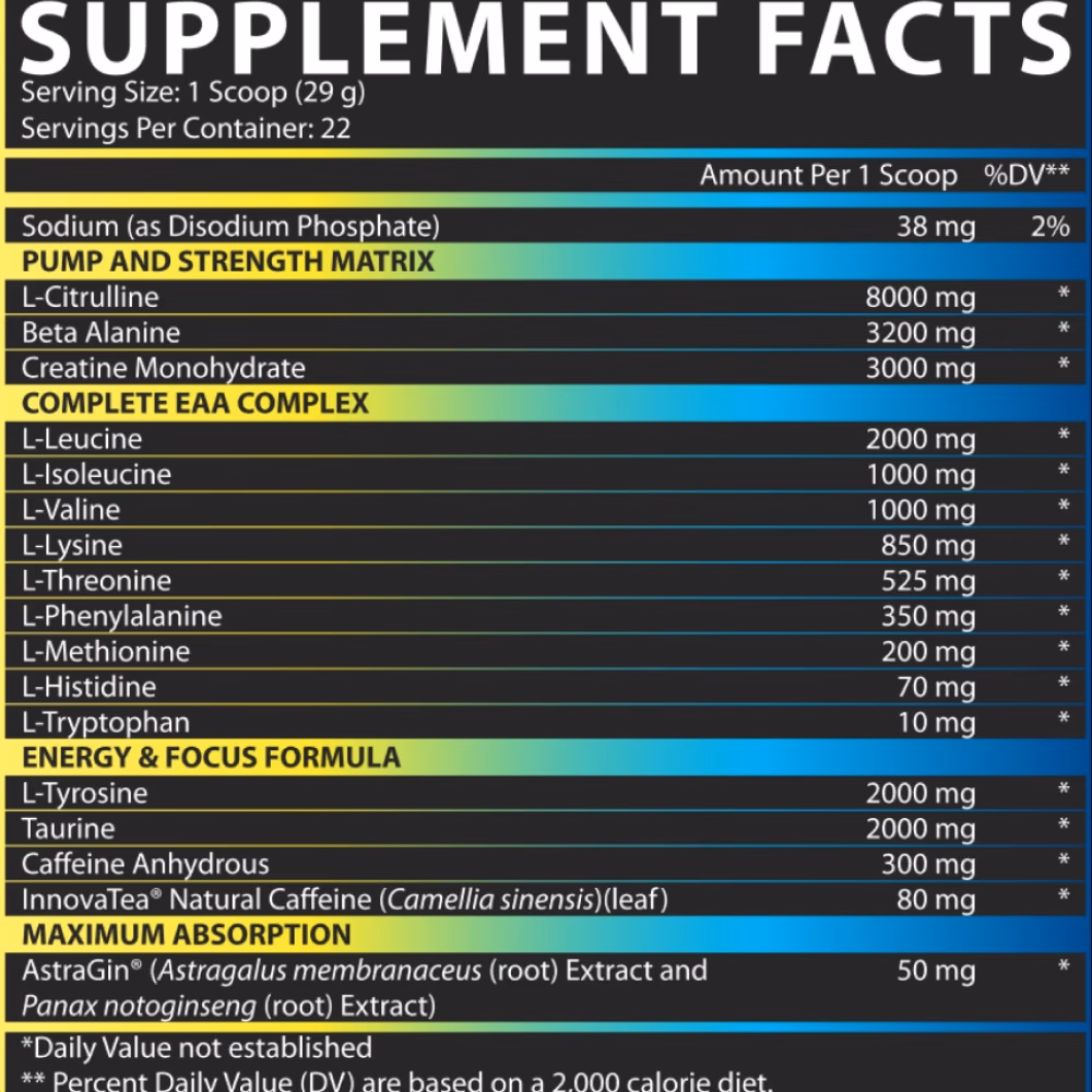 Nutrex Outlift Clinical Blueberry Lemonade 22 Servings – Pre-Workout Supplement 5