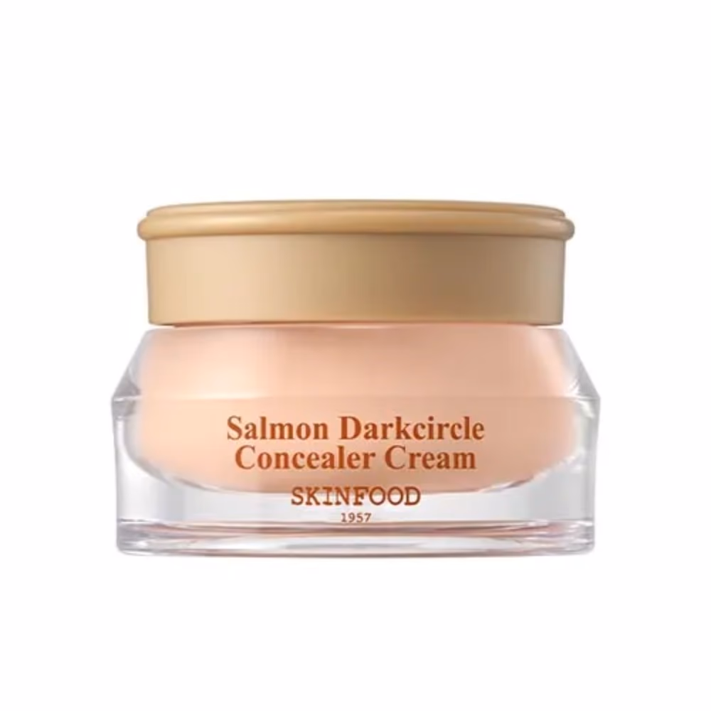Skinfood Salmon Dark Circle Concealer Cream 10gm – No.01 Light Beige | Salmon Extract & Omega-Rich Coverage for Under Eyes