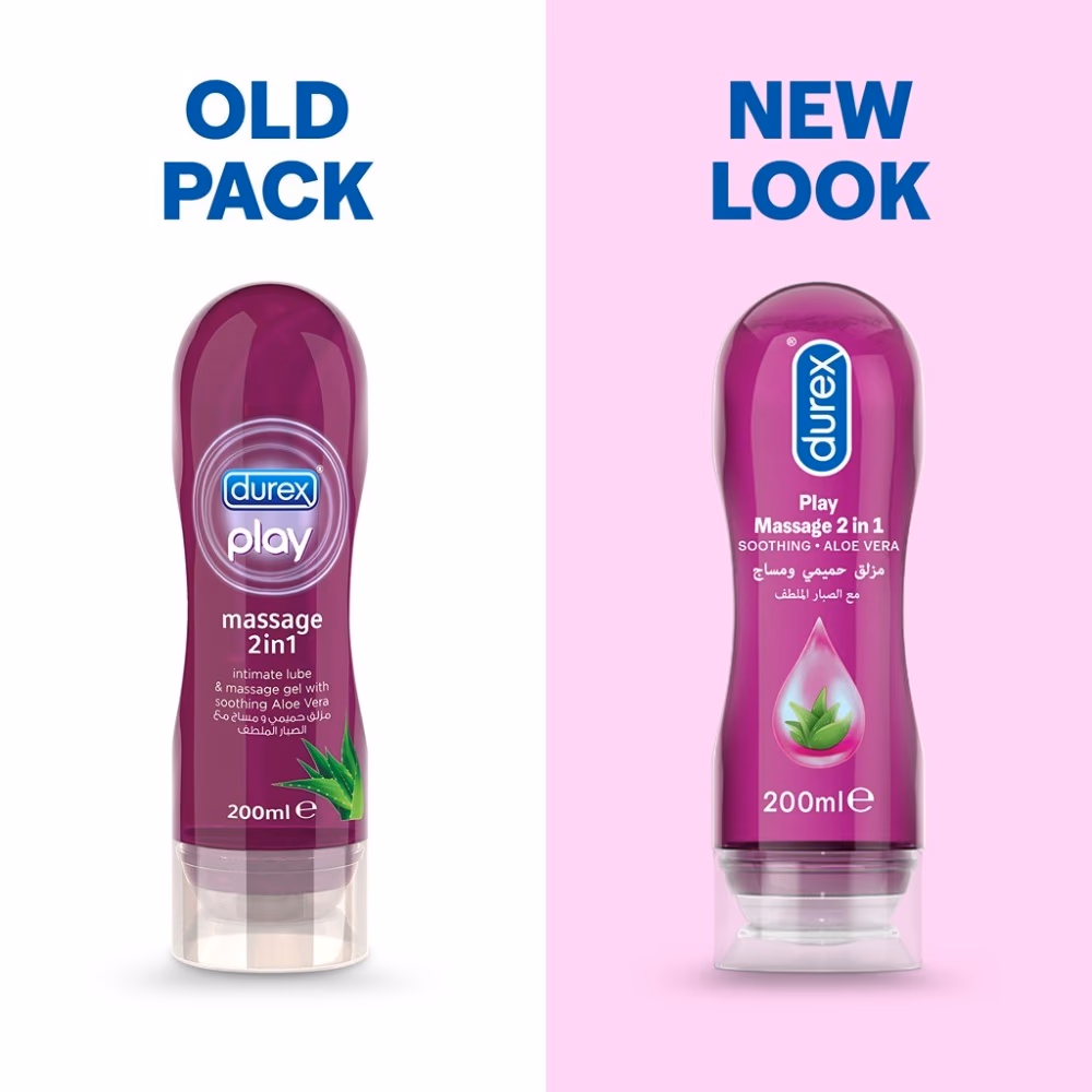 Durex Play Massage 2 in 1 Intimate Lubrication with Soothing Aloe Vera Gel 200ml 2