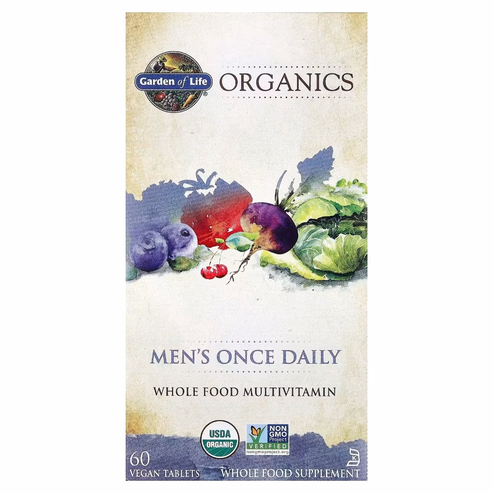 Garden of Life Organics Mens Once Daily Vegan Tablets 60S 1