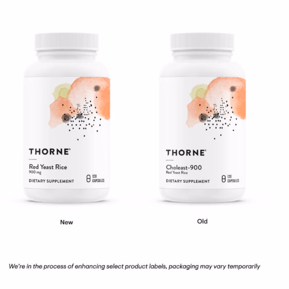 Thorne Red Yeast Rice 900mg (formerly Choleast-900) 120 Capsules 3