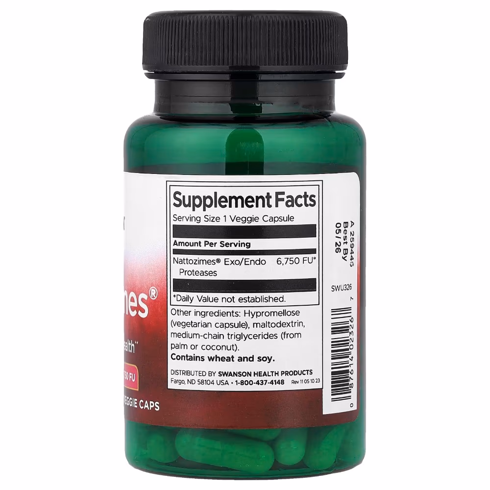 Swanson Nattozimes – Cardiovascular Health Support Supplement, 195mg (6,750 FU), 60 Veggie Capsules 2