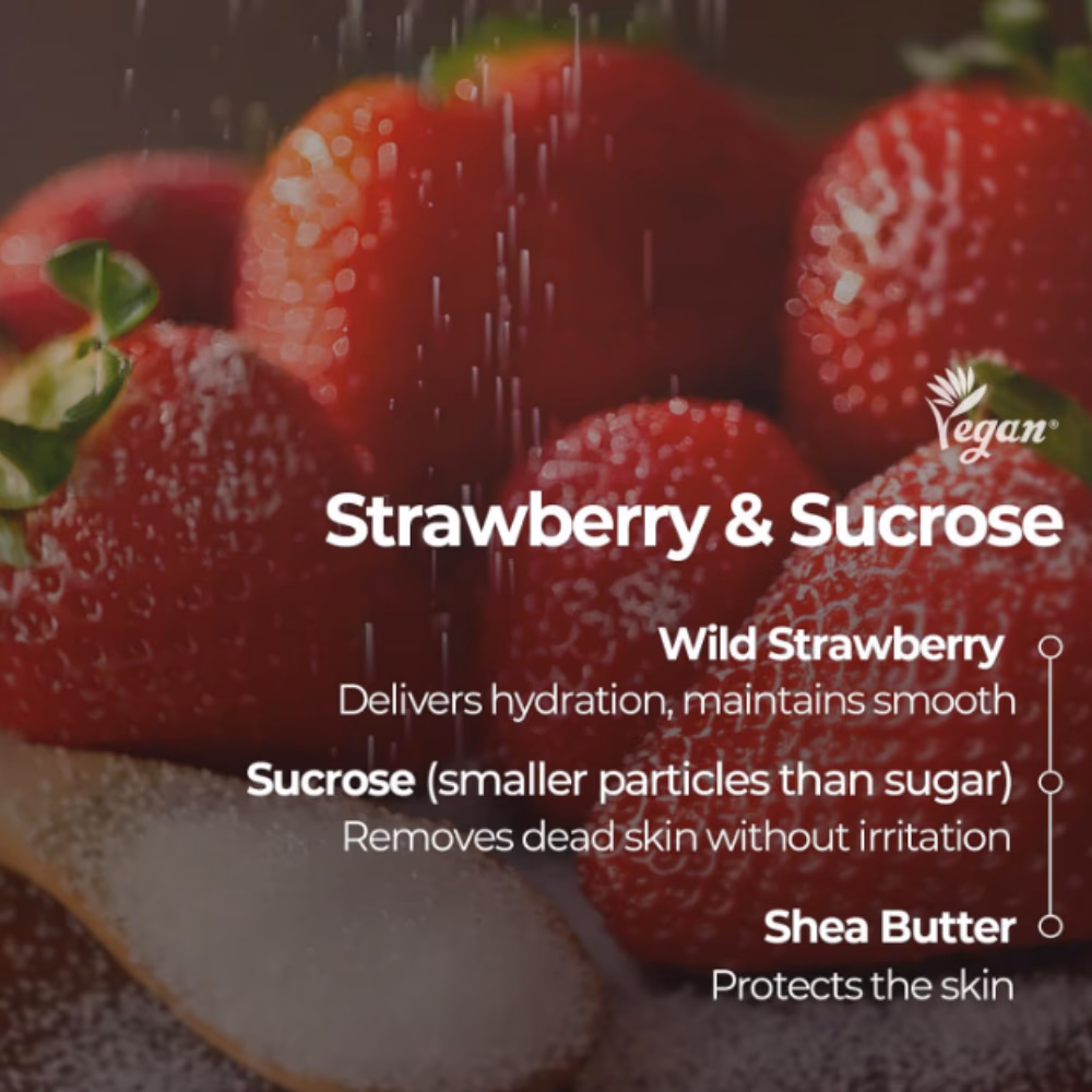 Skinfood Strawberry Sugar Food Mask Lip Scrub 14gm – Exfoliating & Nourishing Lip Treatment | Strawberry Extract & Sugar Crystals 2