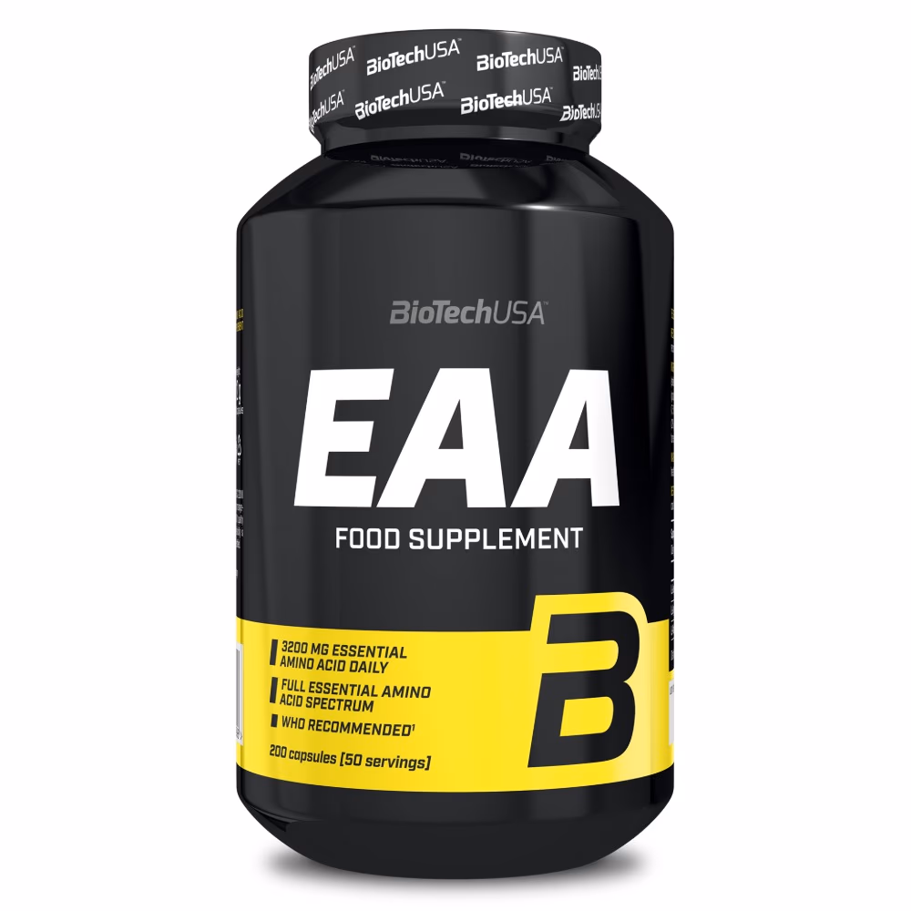 BioTechUSA Essential Amino Acids 200 Capsules – Complete EAA Supplement for Muscle Support 1