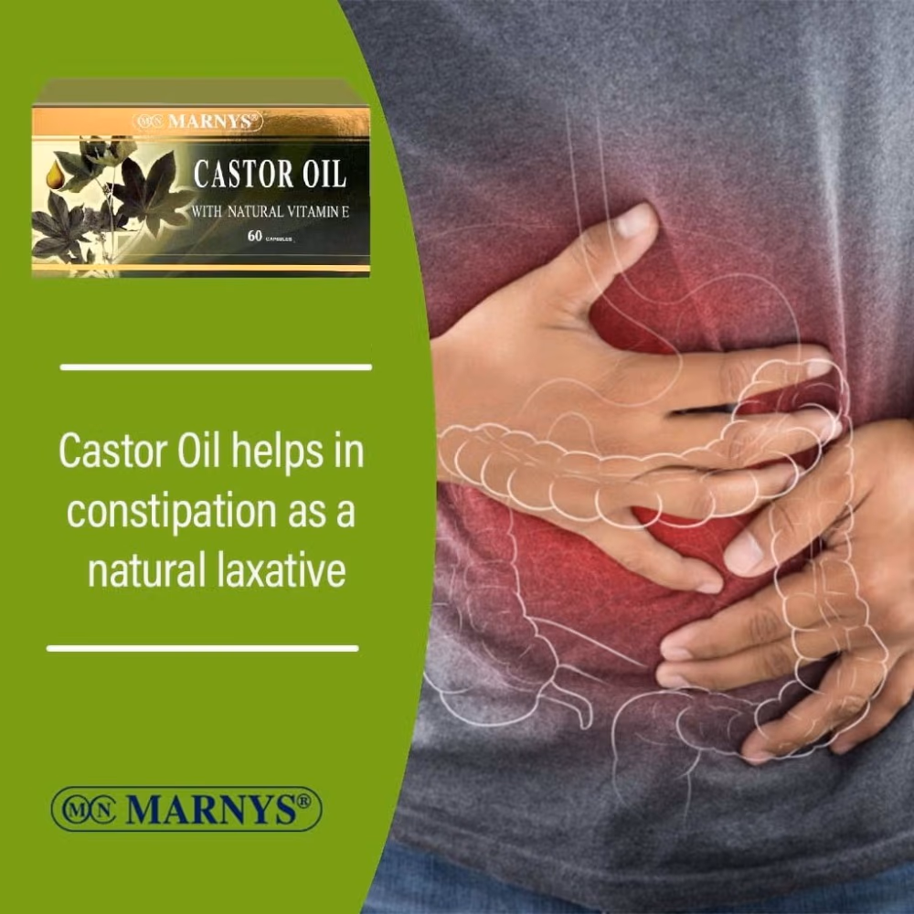 Marnys Castor Oil - 60 Capsules 3