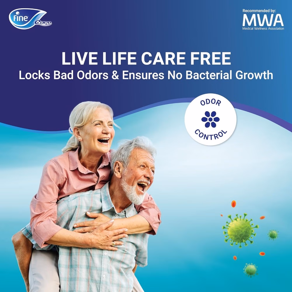 Fine Care Adult Diapers Medium Size – Pack of 11 4