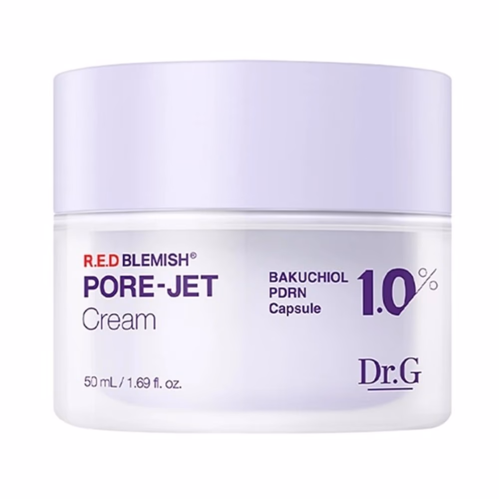 Dr.G R.E.D Blemish Pore-Jet Cream 50ml – Bakuchiol & PDRN Capsule 1.0% | 8 Pore Care Effects & 5 Firming Actions | Sensitive Skin 1