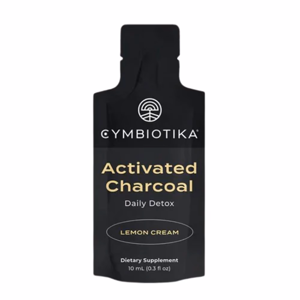 Cymbiotika Activated Charcoal – Lemon Cream | Daily Detox & Digestive Support Liquid Supplement | Single Pouch 10ml 1
