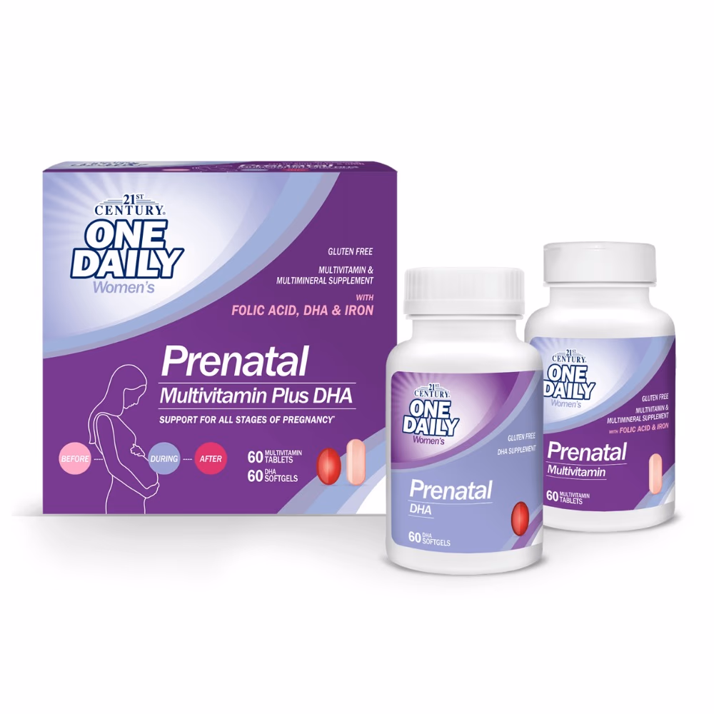 21st Century Prenatal Multivitamin Plus DHA Tablets and Softgels 1
