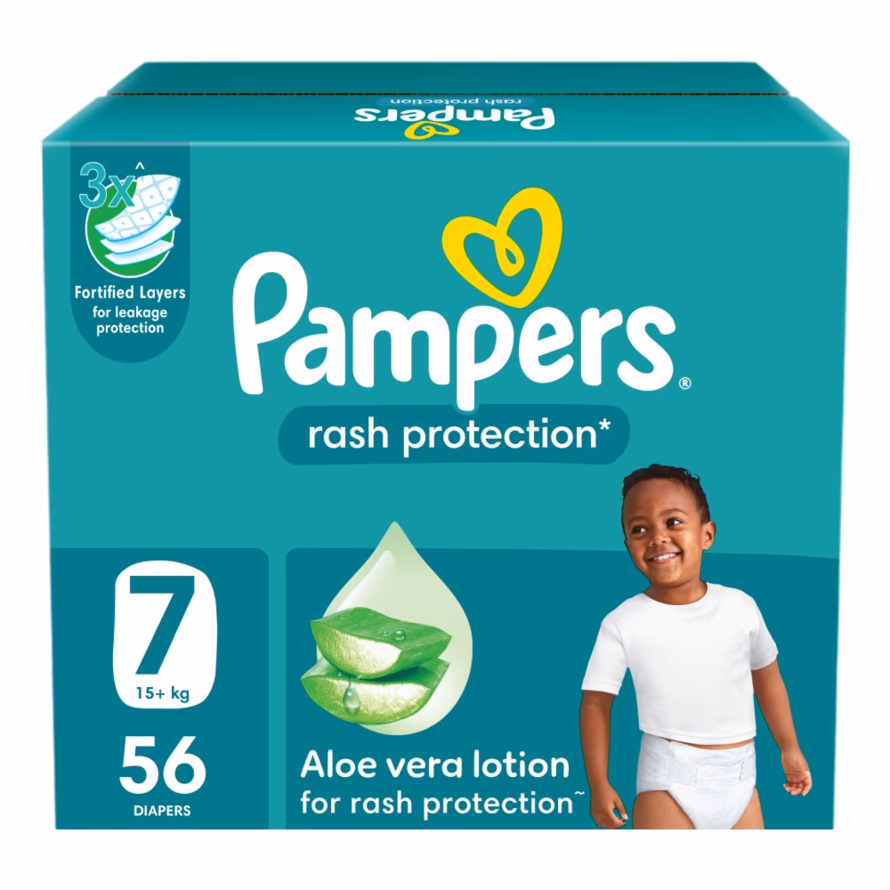 Pampers 7 Rash Protection Aloe 56 Diapers