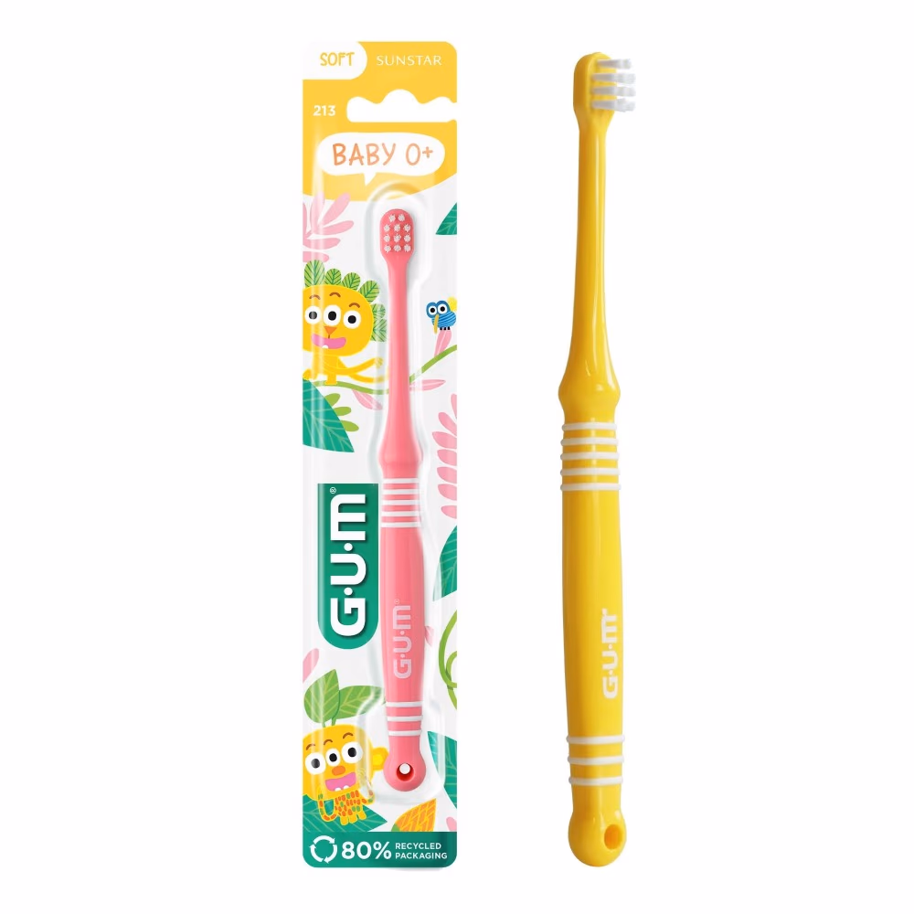 GUM Baby Toothbrush for 0-2 Years (213) Soft - Assorted Color 1