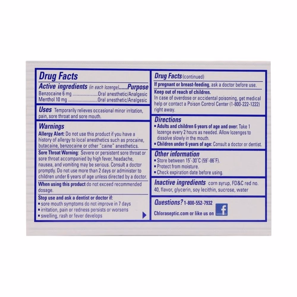 Chloraseptic Lozenge Cherry18S 2