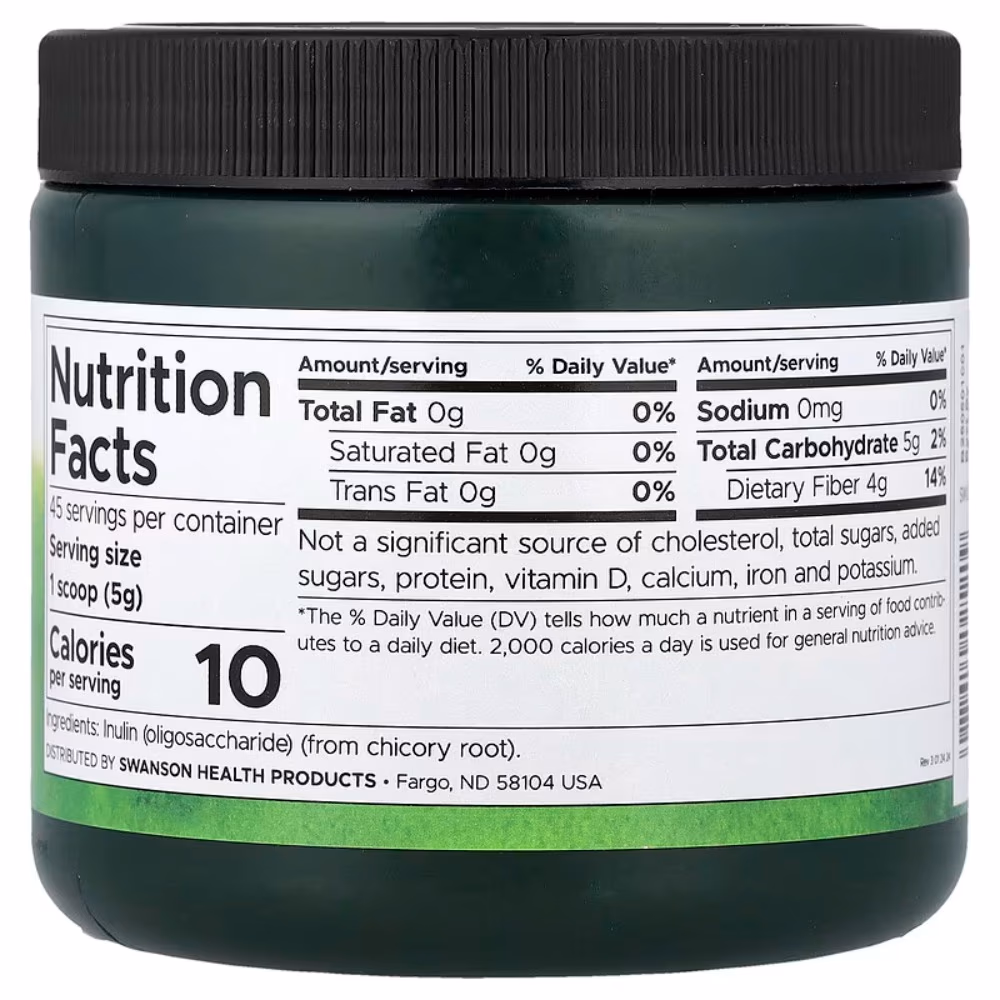 Swanson Inulin Powder, 227g – Prebiotic Soluble Fiber Derived from Chicory Root 2
