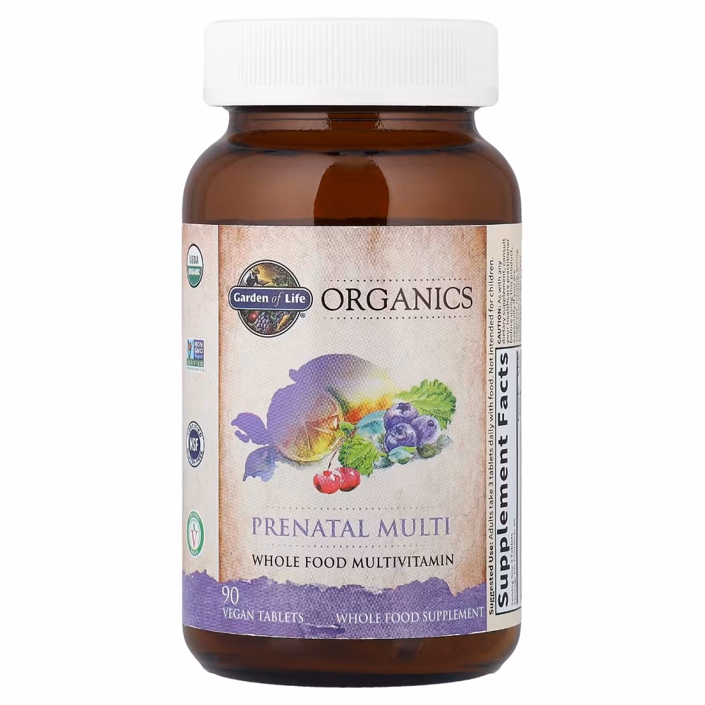 Garden Of Life Organics Prenatal Multi Whole food Multivitamins Vegan Tablets 90S 3