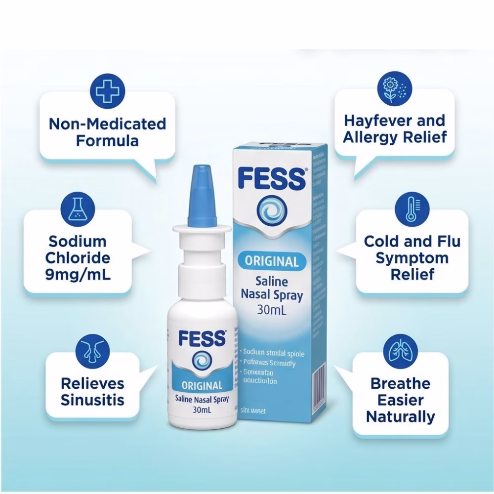 Fess Saline Nasal Spray 30ML 3
