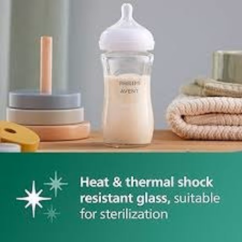 Philips Avent Natural Glass Feeding Bottle 1m+ 240ml SCF 053,17 3