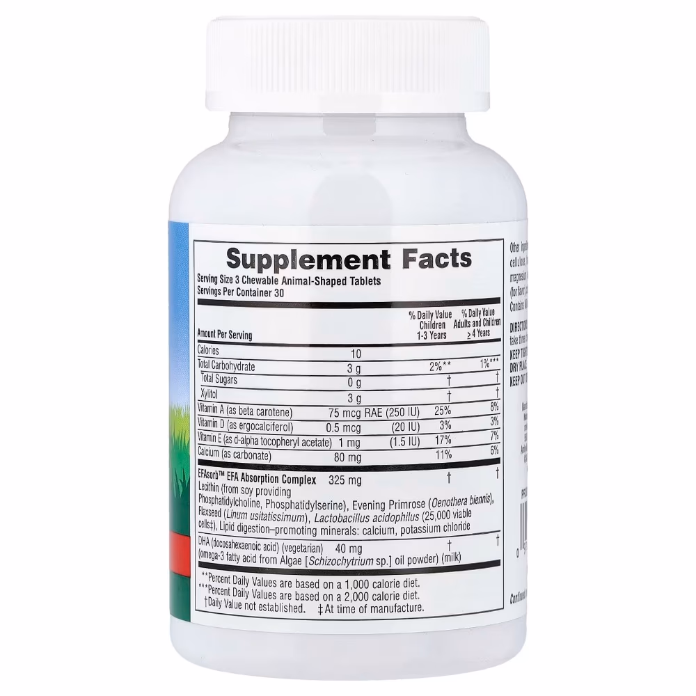 Natures Plus  Animal Paradae Dha for Kids Cherry Chewables Tablet 90s 2