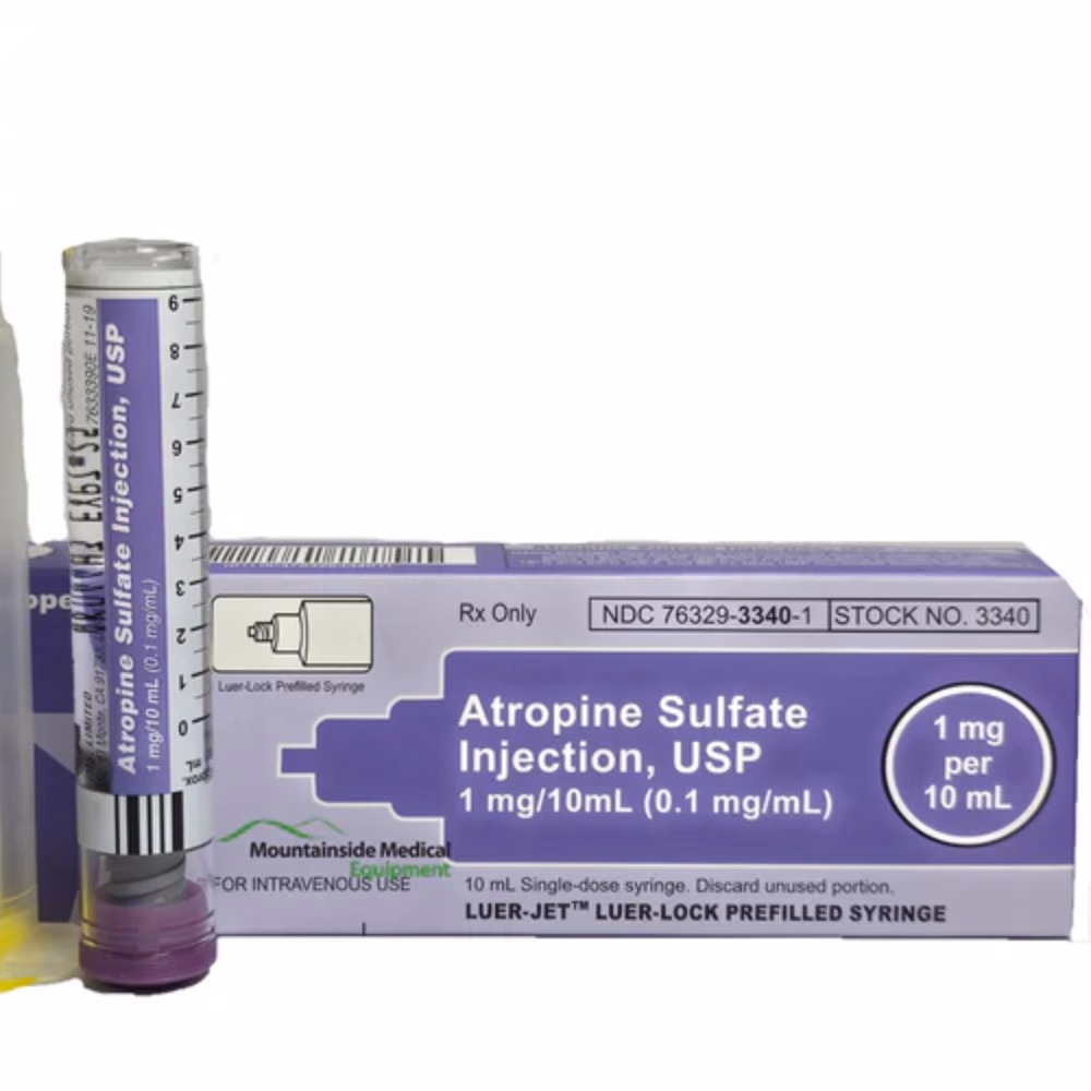 Atropine Sulfate Injection, USP – 1mg/10mL (0.1 mg/mL) Luer-Lock Prefilled Syringe 2