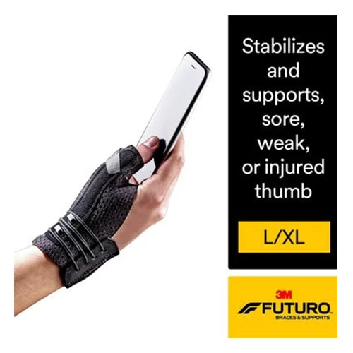 3M Futuro Thumb Deluxe Stabilizer (45844) - Large/XL Size - 1 Thumb Stabilizer (Black Color) 1