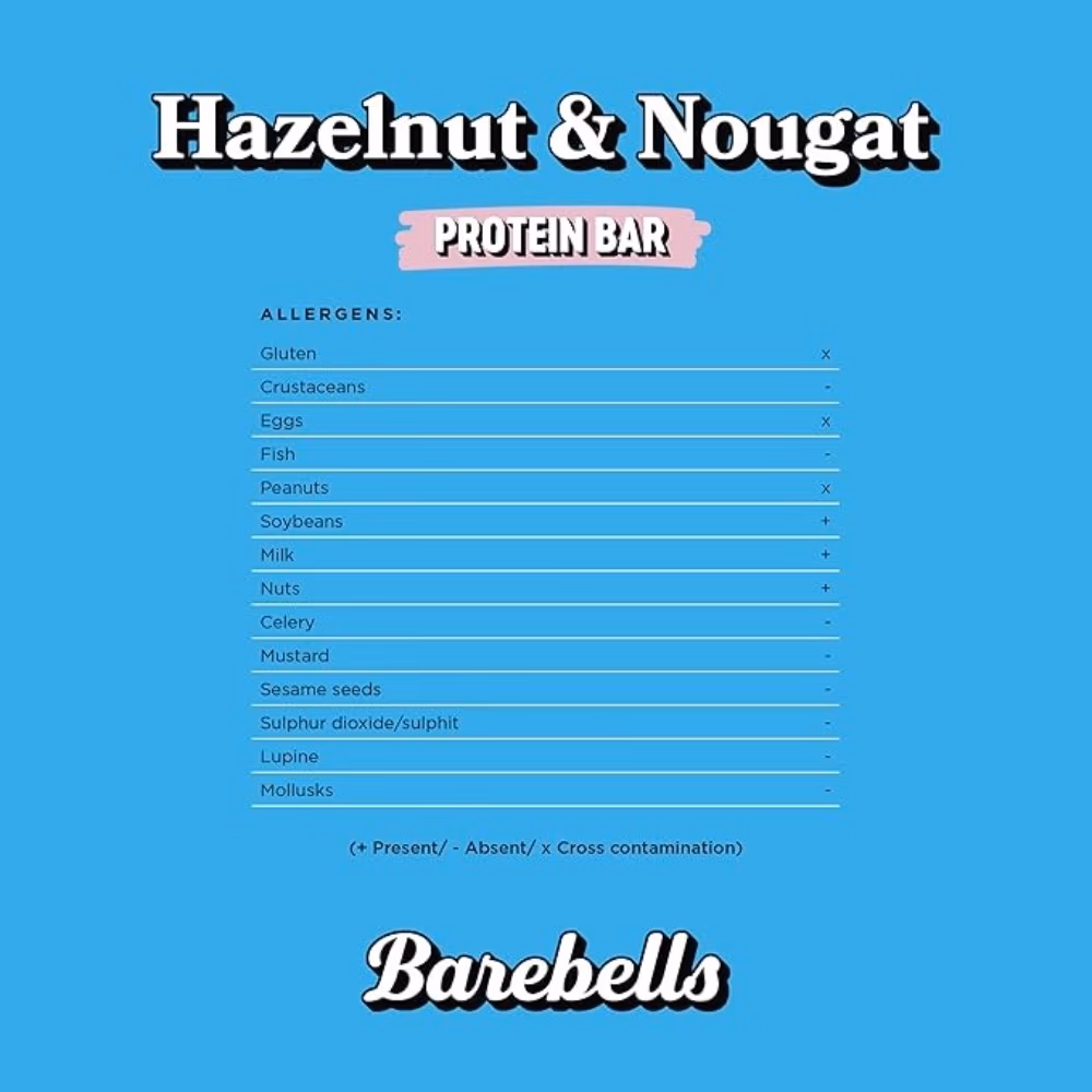 Barebells Vegan Hazelnut Nougat Protein Bar 55gm - Box of 12 5
