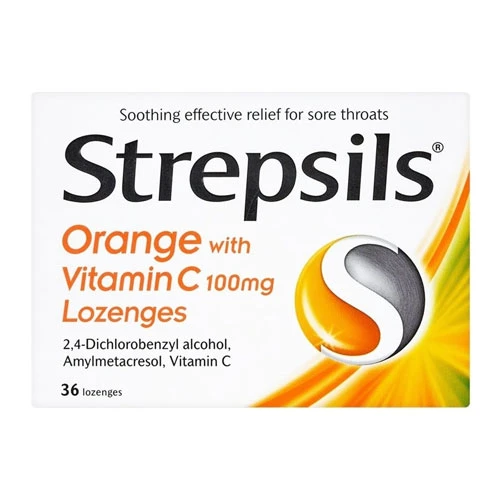 Strepsils Orange with Vitamin C 100mg - 36 Lozenges 1