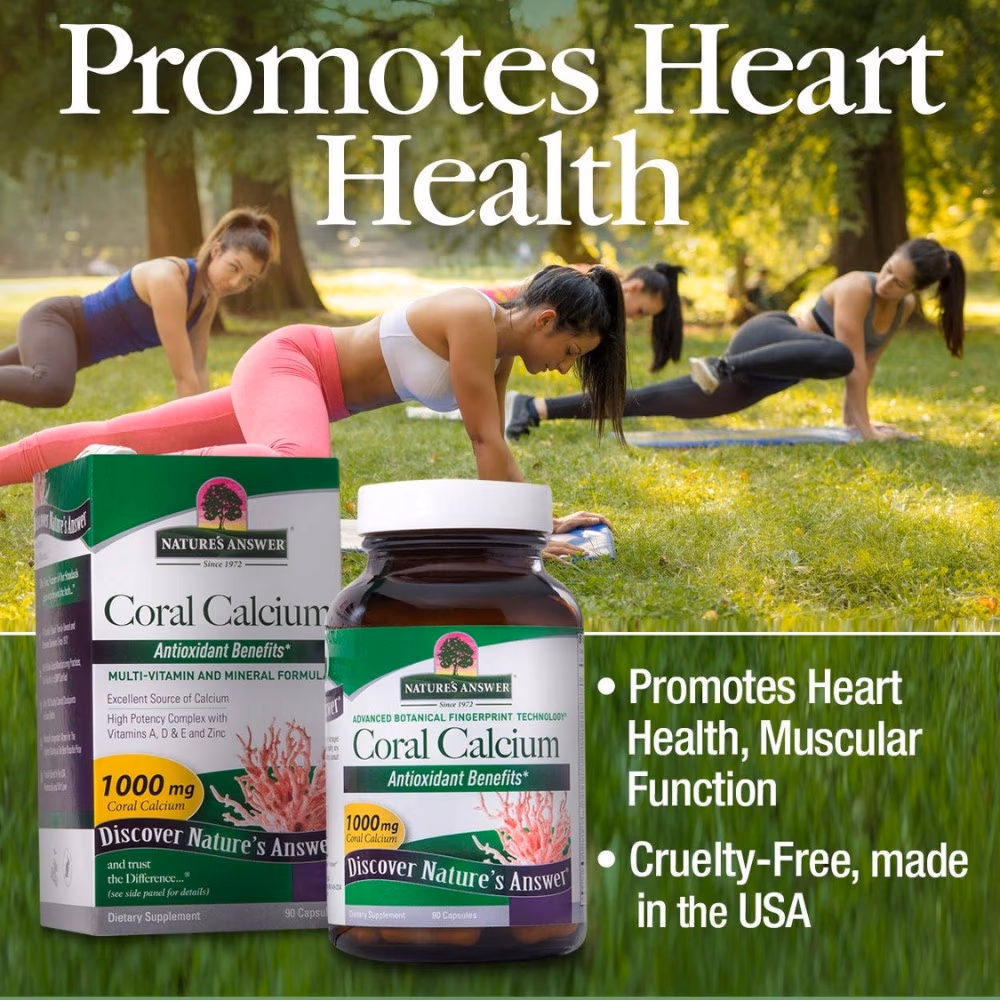 Natures Answer Coral Calcium 1000mg-90 Capsules 4