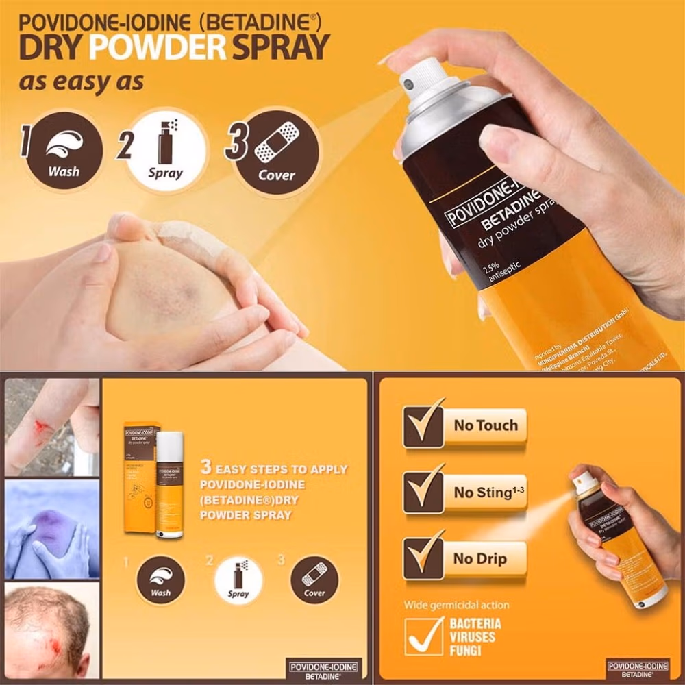 Betadine Dry Powder Spray 45gm 4