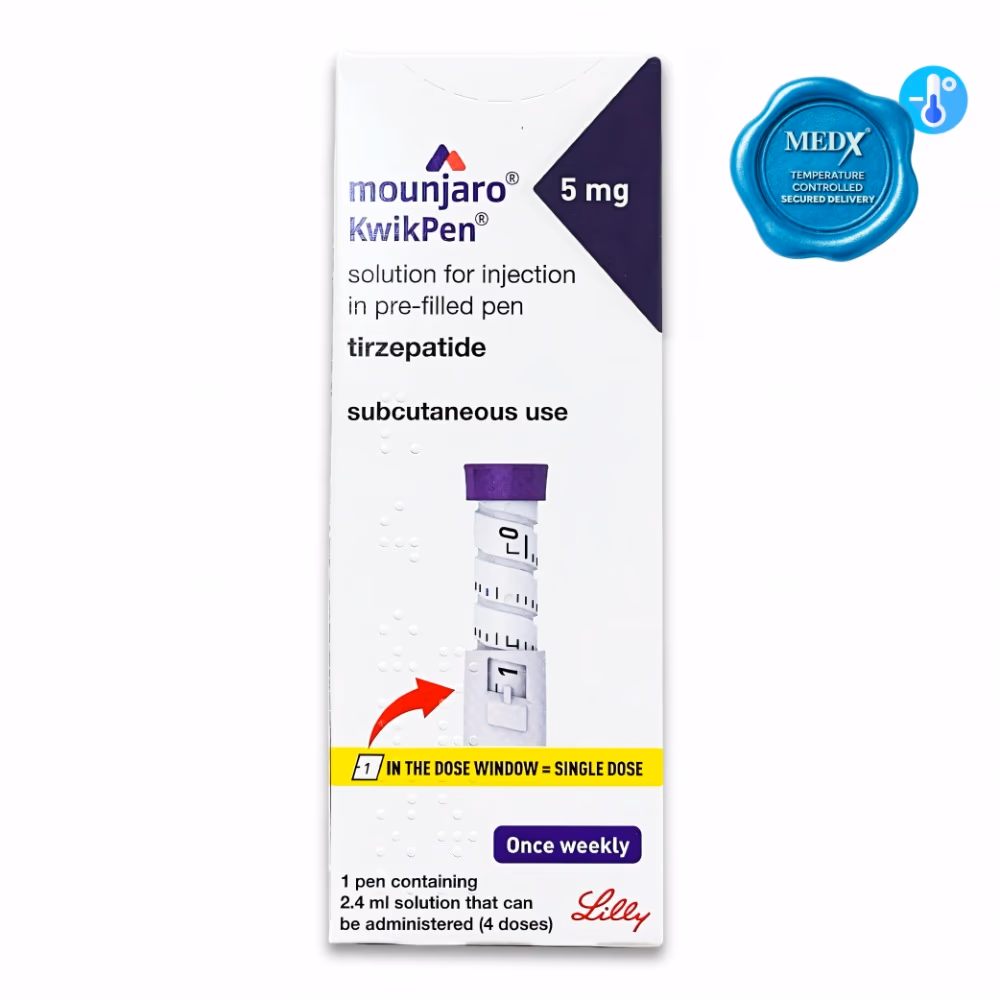 Mounjaro KwikPen Tirzepatide 5mg/0.6ml, Four-Dose Pre-Filled Injection 1 Pen For Subcutaneous Injection 2