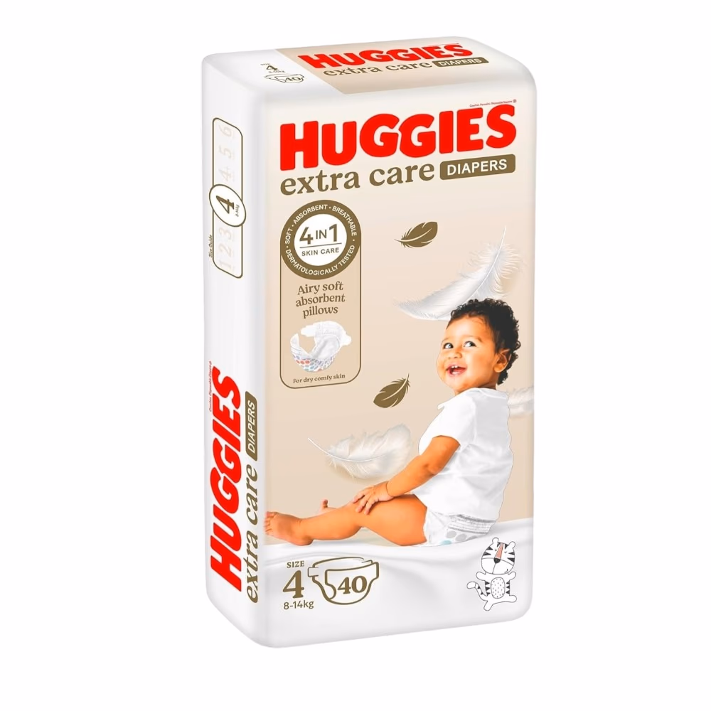 Huggies Size 4 Extra Care Diapers 40 S
