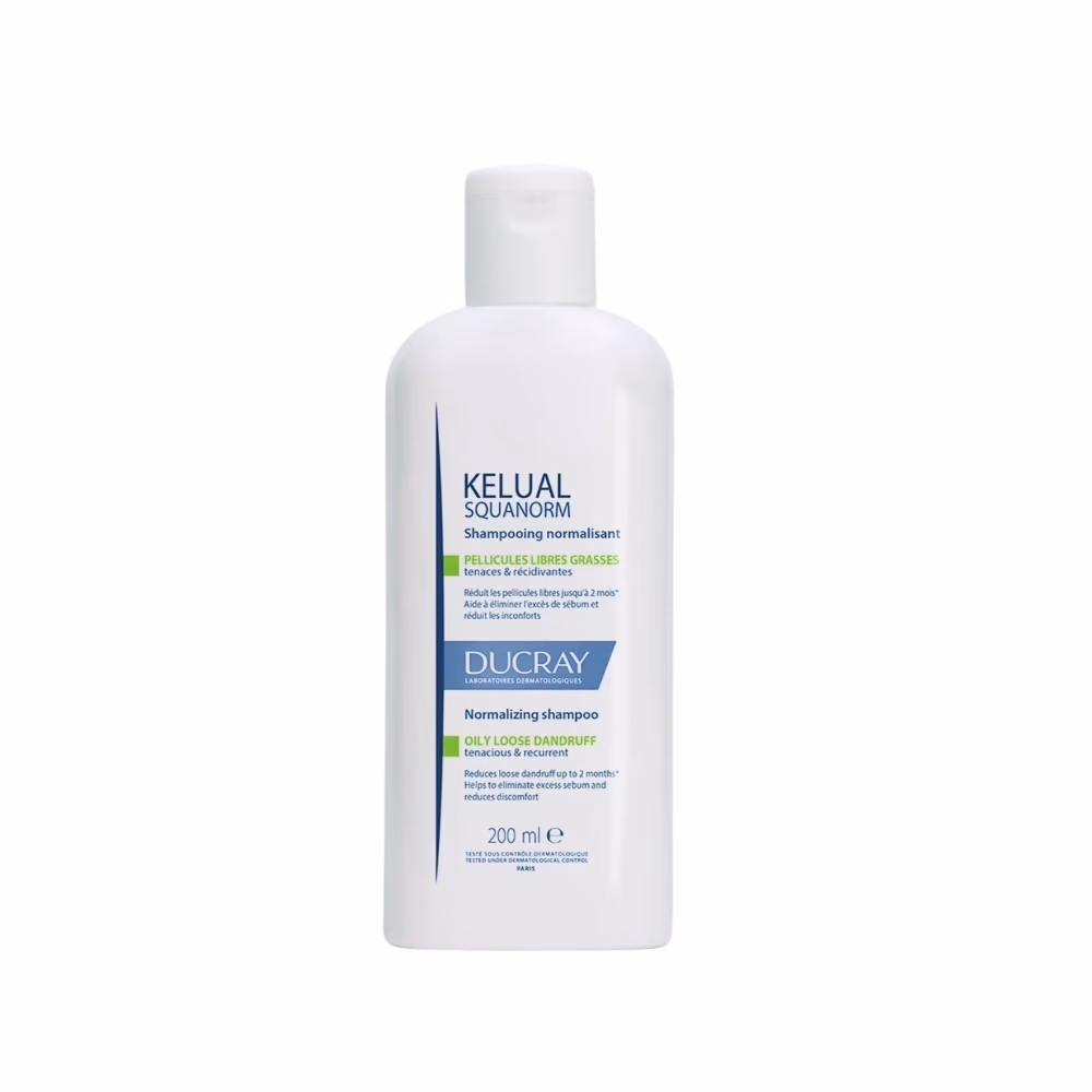 Ducray Kelual Squanorm Oily Loose Dandruff Normalizing Shampoo 200ml 1