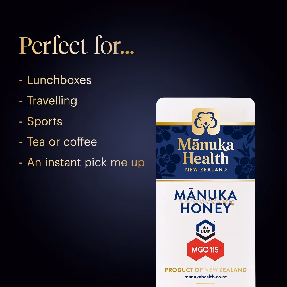 Manuka Health MGO 115+ Manuka Honey On-The-Go – 12 3
