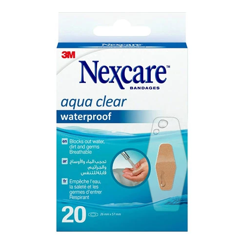 3M Nexcare Aqua Clear Waterproof Bandages - One Size - 20 Bandages 1