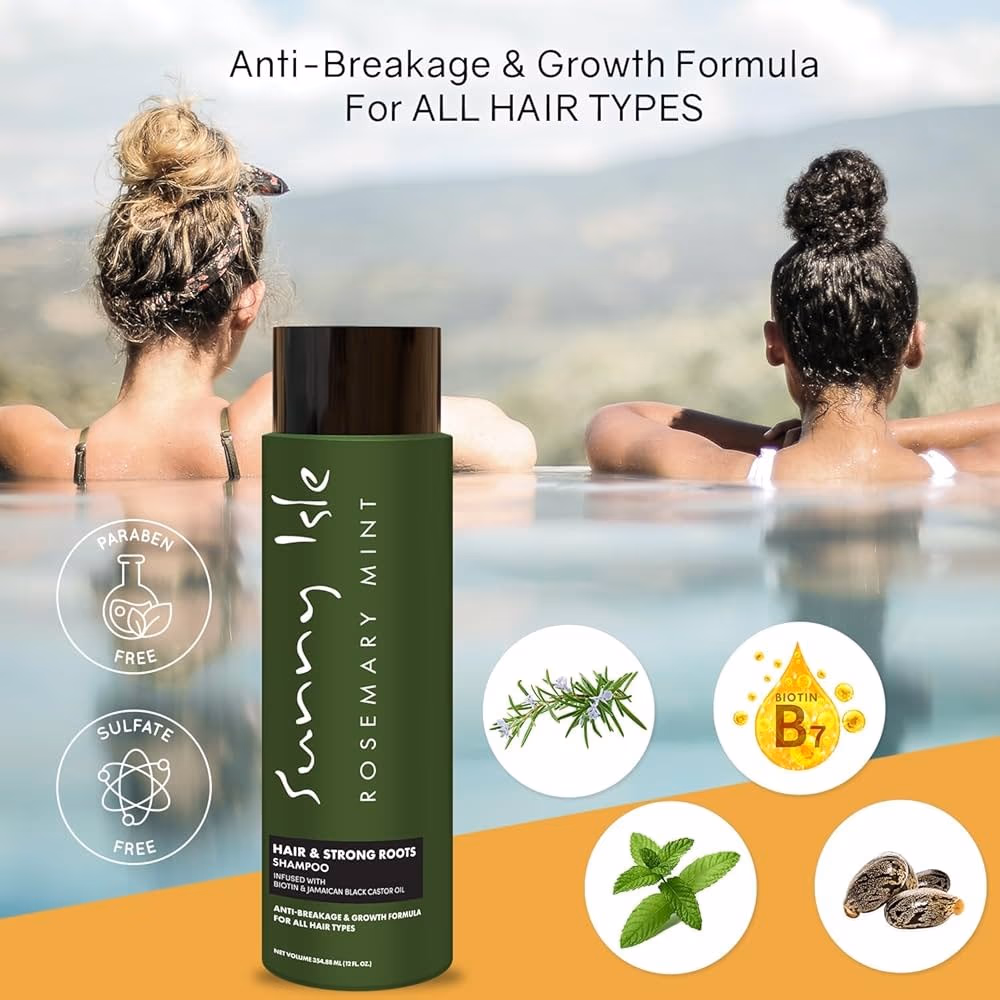 Sunny Isle Rosemary Mint Shampoo 355ml 2