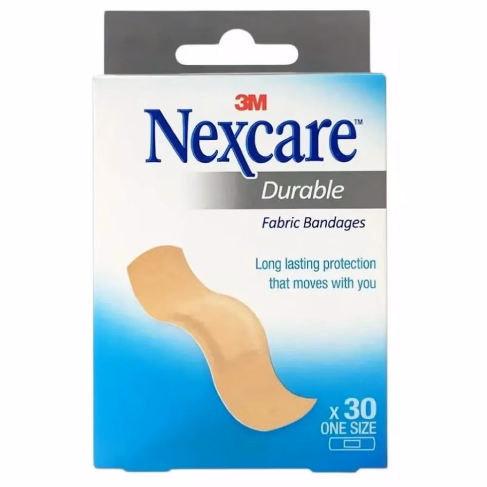 Nexcare Durable Fabric Bandages One Size 30s 1