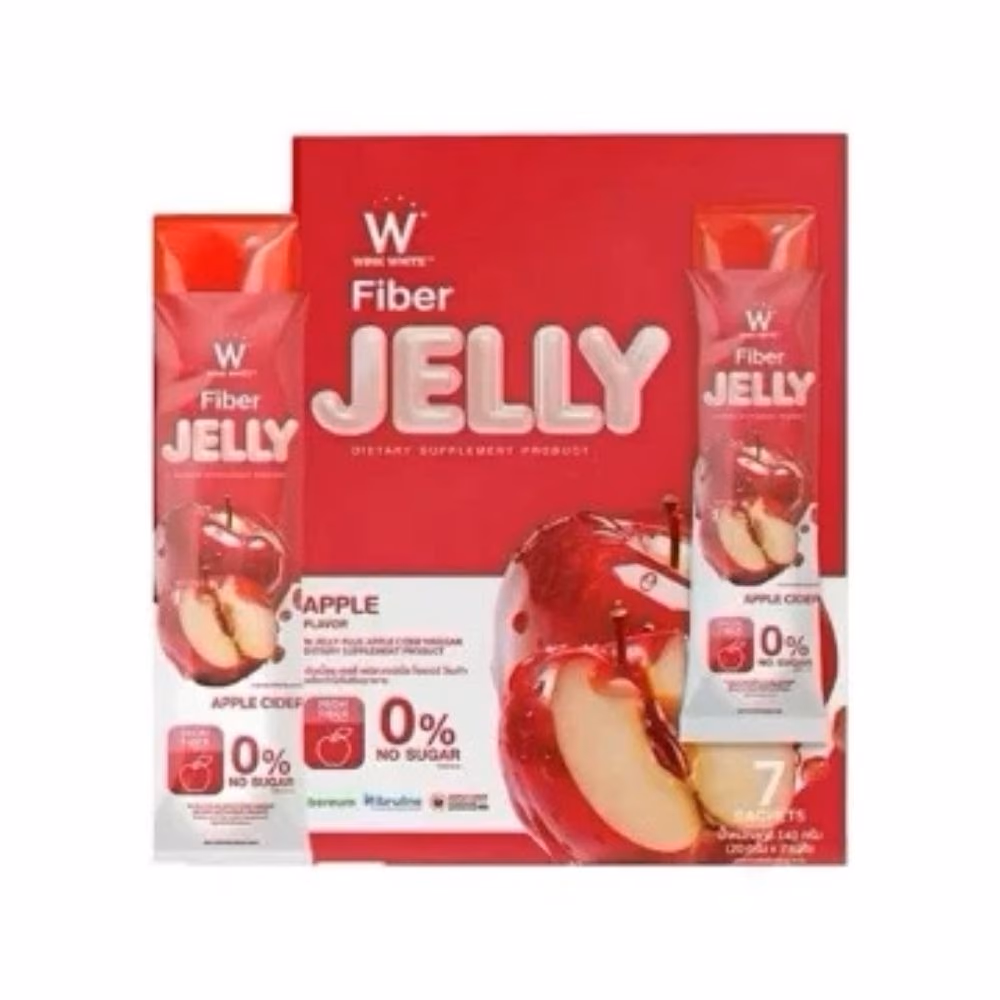 Wink White Fiber Jelly – Apple Cider Flavor – Dietary Supplement Product – 7 Sachets
