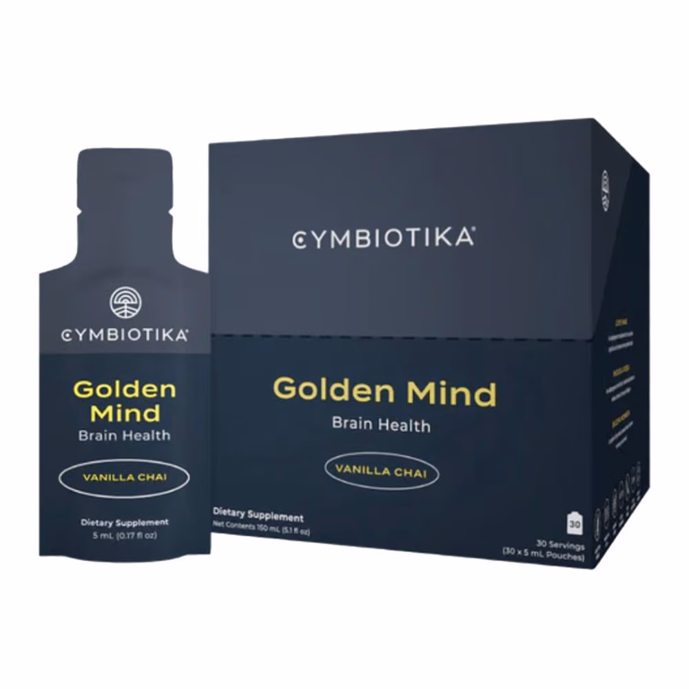 Cymbiotika Golden Mind – Vanilla Chai | Brain Health Liquid Supplement | 30 Pouches x 5ml 1