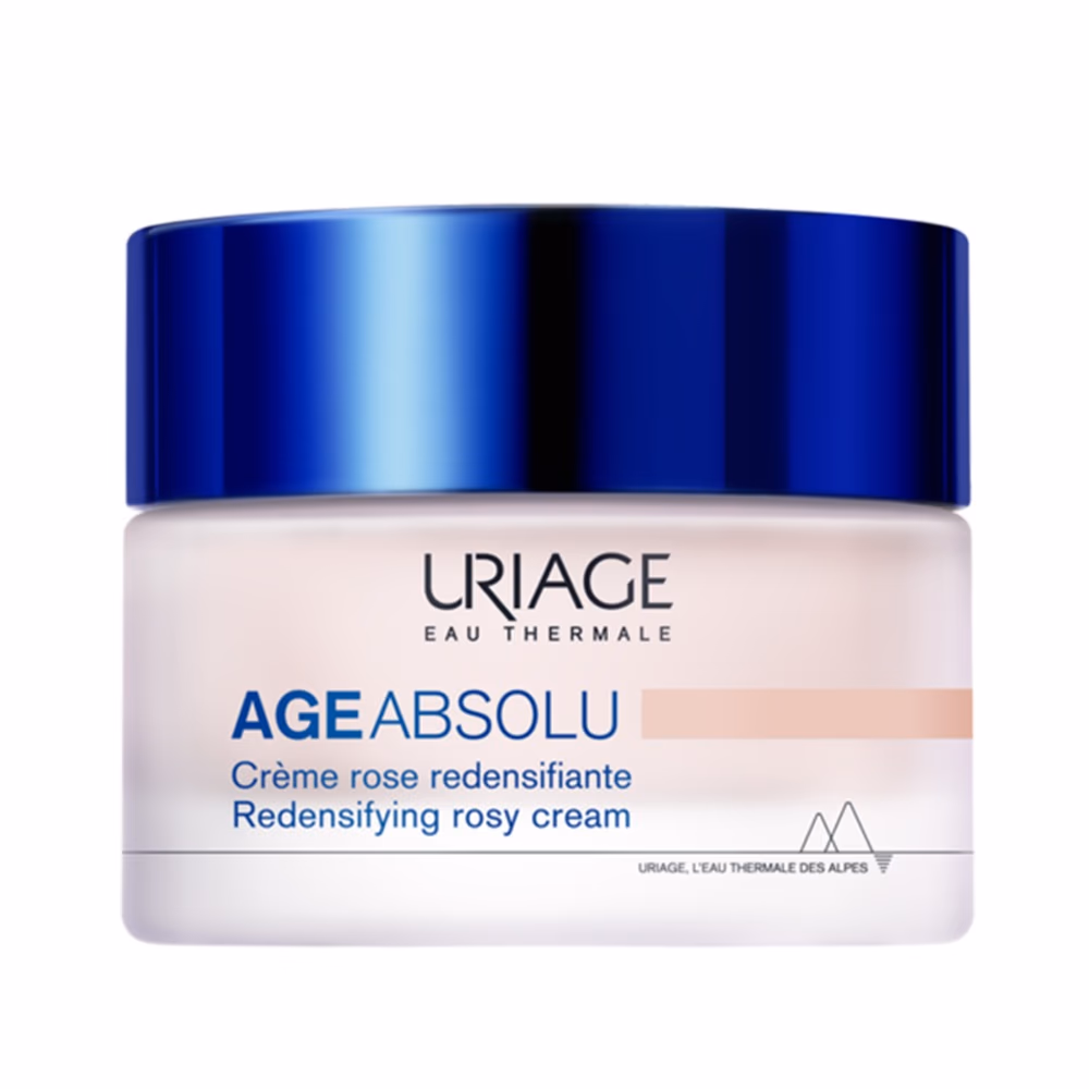 Uriage Age Absolu Redensifying Rosy Cream Anti Aging Face Cream with Retinol, Procollagen Peptides, Hyaluronic Acid and Rose Glow Complex for Mature Skin 50ml 1