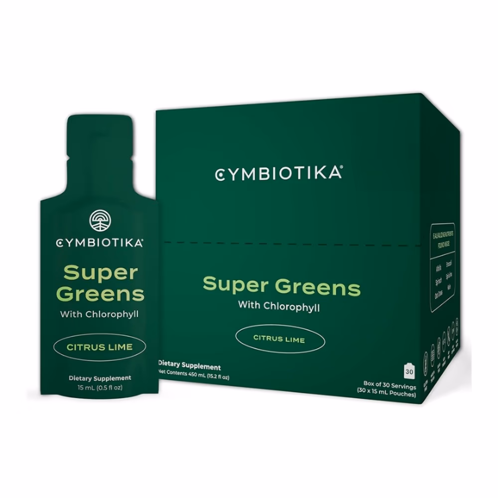 Cymbiotika Super Greens with Chlorophyll – Citrus Lime | Daily Greens Liquid Supplement | 30 Pouches x 15ml 1