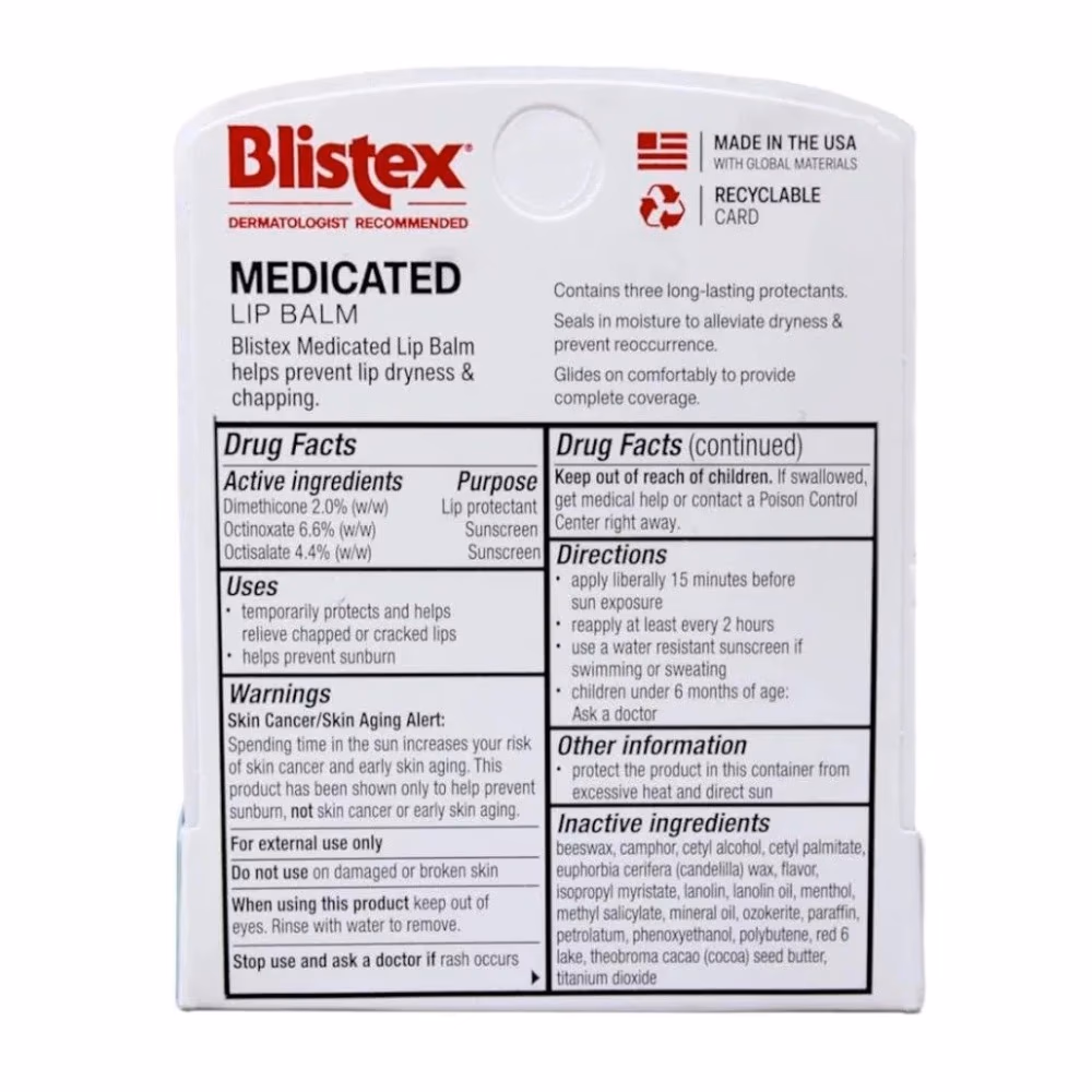 Blistex Medicated Lip Balm Spf-15 4.25gm 2