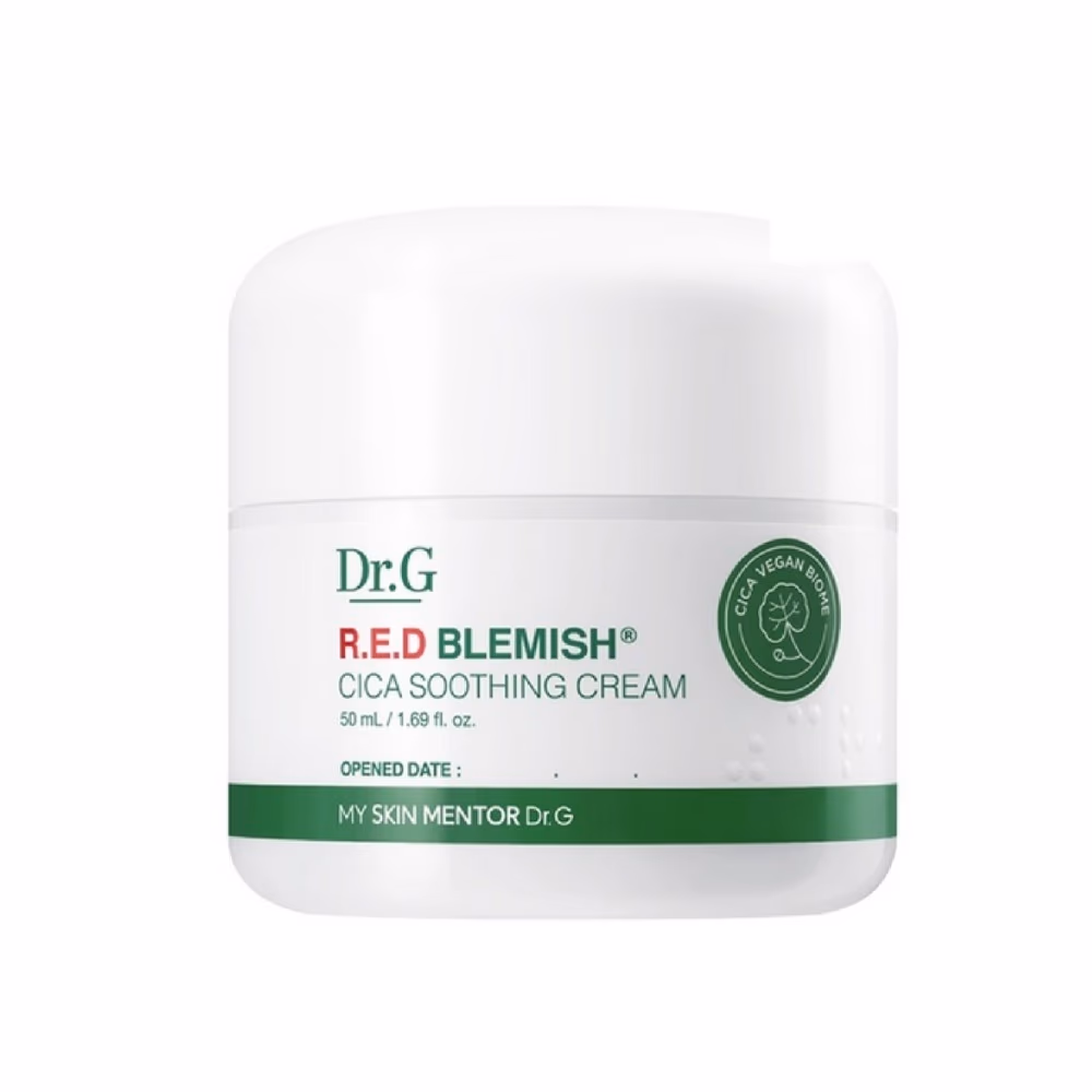 Dr.G R.E.D Blemish Cica Soothing Cream 50ml – 5-Cica Complex & Cica Vegan Biome | Barrier Strengthening Moisturiser for Sensitive & Acne-Prone Skin
