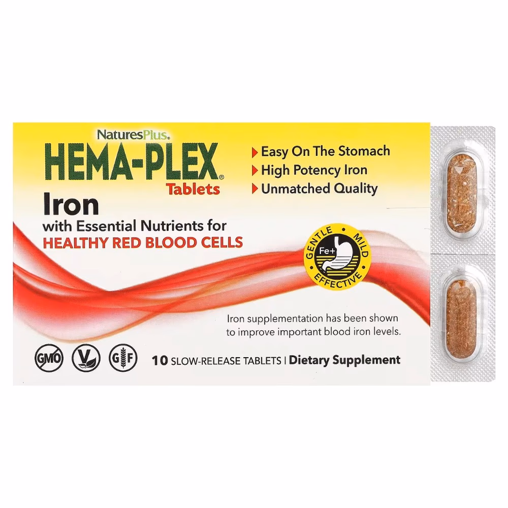 Natures Plus  Hema-plex Iron Tablet 10s 2