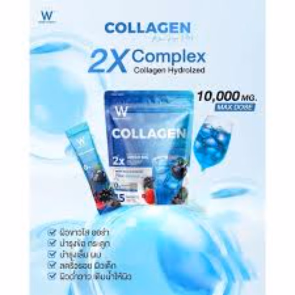 Wink White Collagen Blue Hya Plus – 2X Formula with Dipeptide and Tripeptide – 15 Sachets 2