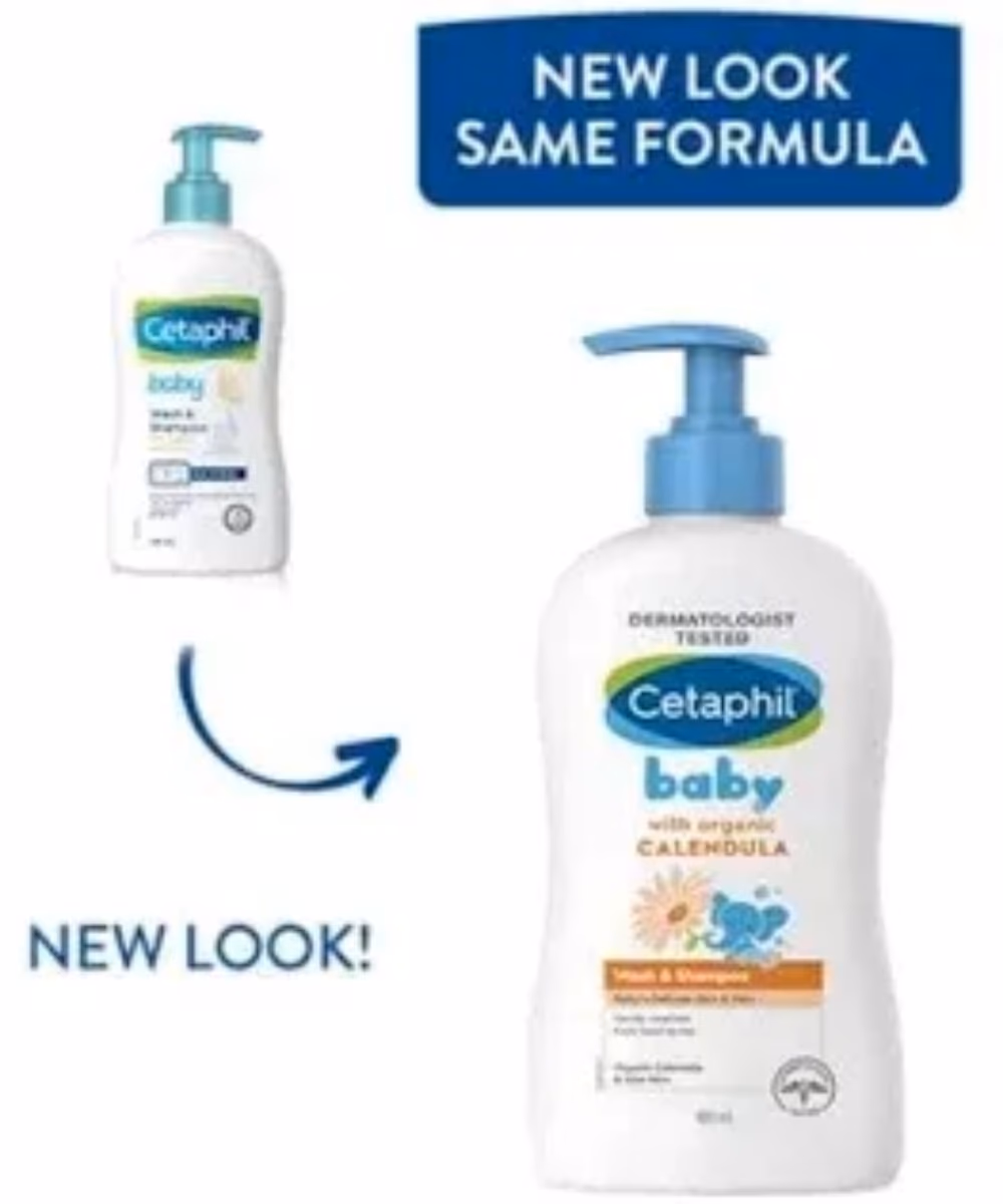 Cetaphil Baby Wash & Shampoo With Organic Calendula 400ml 4